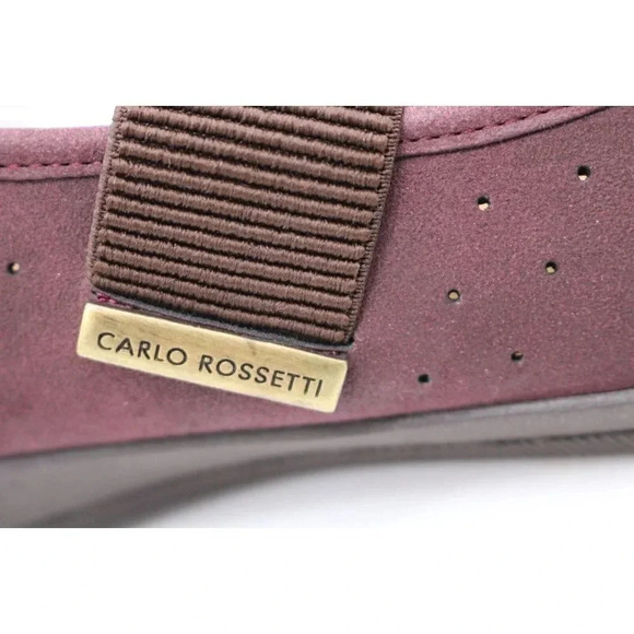 Carlo Rossetti Women's Size 10 Burgundy Slip-On Mary Janes-New w/Tags - Picture 5 of 11